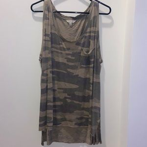 Lucky Brand camo flowy pocket tank